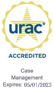 URAC Accredited case management logo for 2023